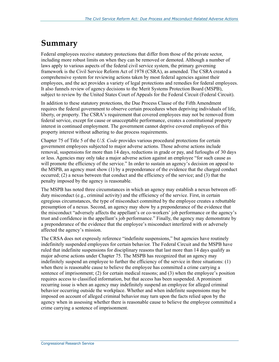 [20170329]R44803_《公务员制度改革法》：正当程序和不当行为相关的不利行为.pdf_第2页