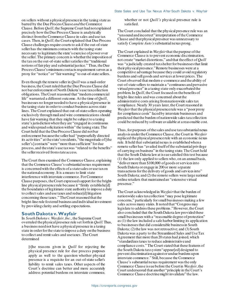 [20210514]IF11832_南达科他州诉Wayfair案后的州销售和使用税关系.pdf_第2页