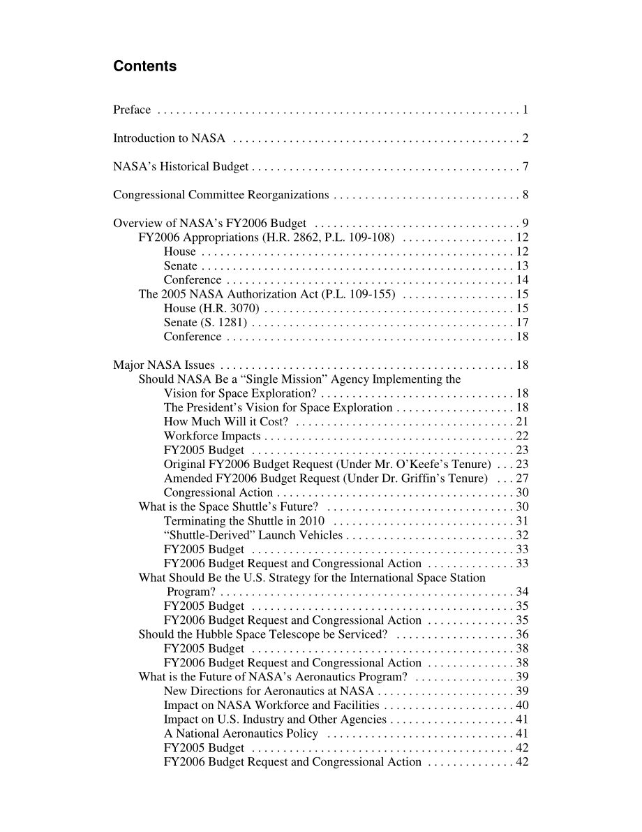 [20060124]RL32988_美国国家航空航天局2006财年预算要求：国会的说明、分析和议题.pdf_第3页
