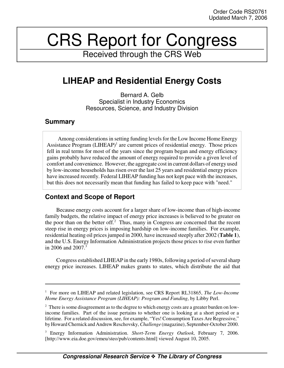 [20060307]RS20761_LIHEAP和住宅能源成本.pdf_第1页