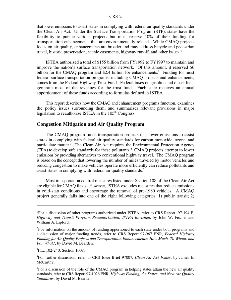 [19980610]97-902ENR_Air Quality and Transportation Enhancement Provisions in the Intermodal Surface Transportation Efficiency Act of 1991.pdf_第2页