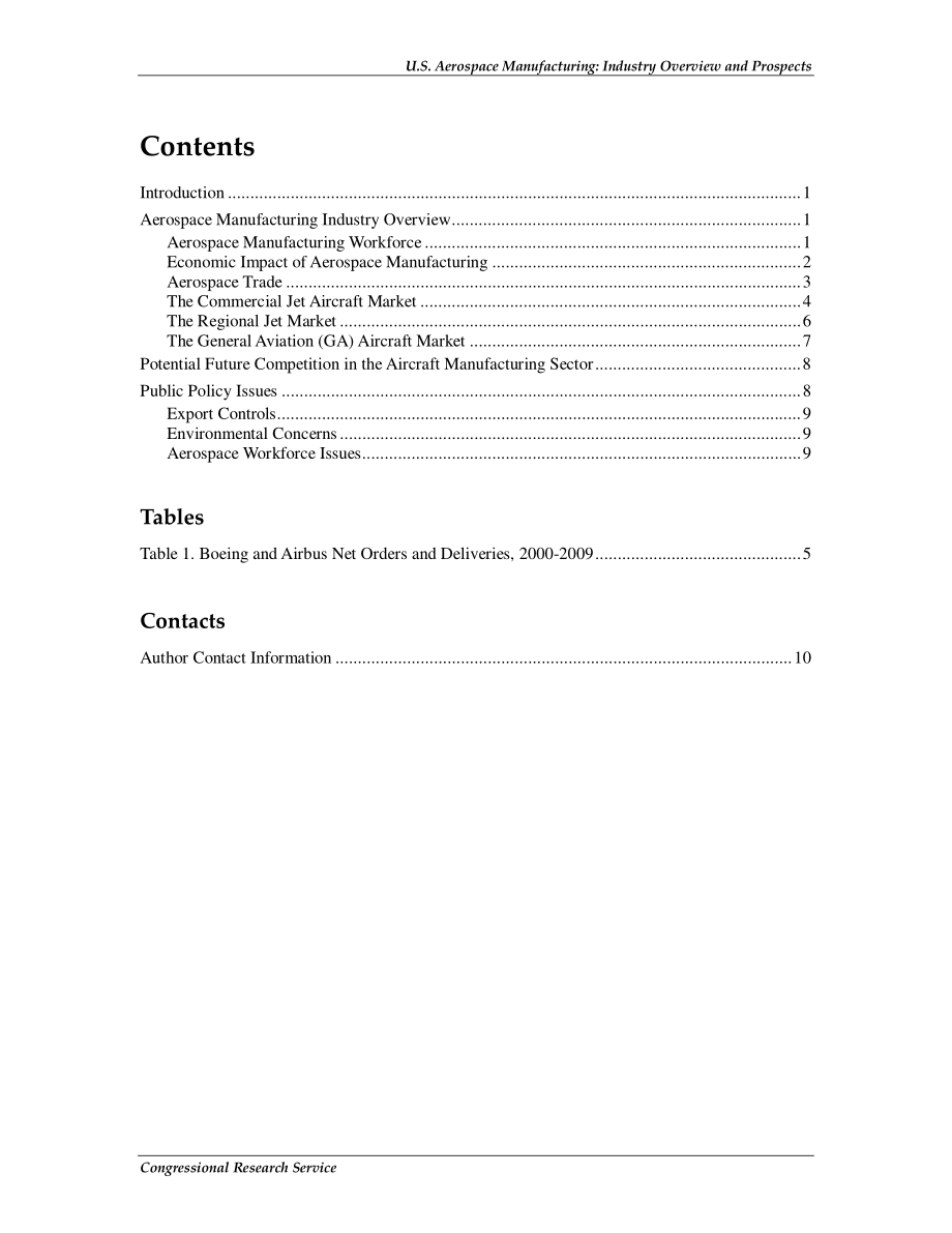 [20091203]R40967_美国航空航天制造业：行业概况和前景.pdf_第3页