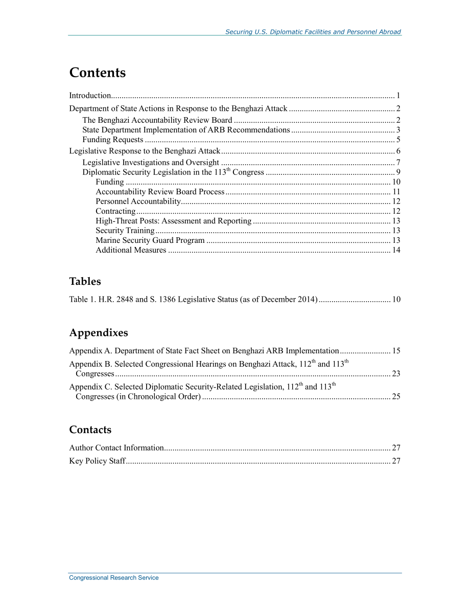 [20141223]R43195_确保美国驻外外交设施和人员的安全：立法和行政部门举措.pdf_第3页