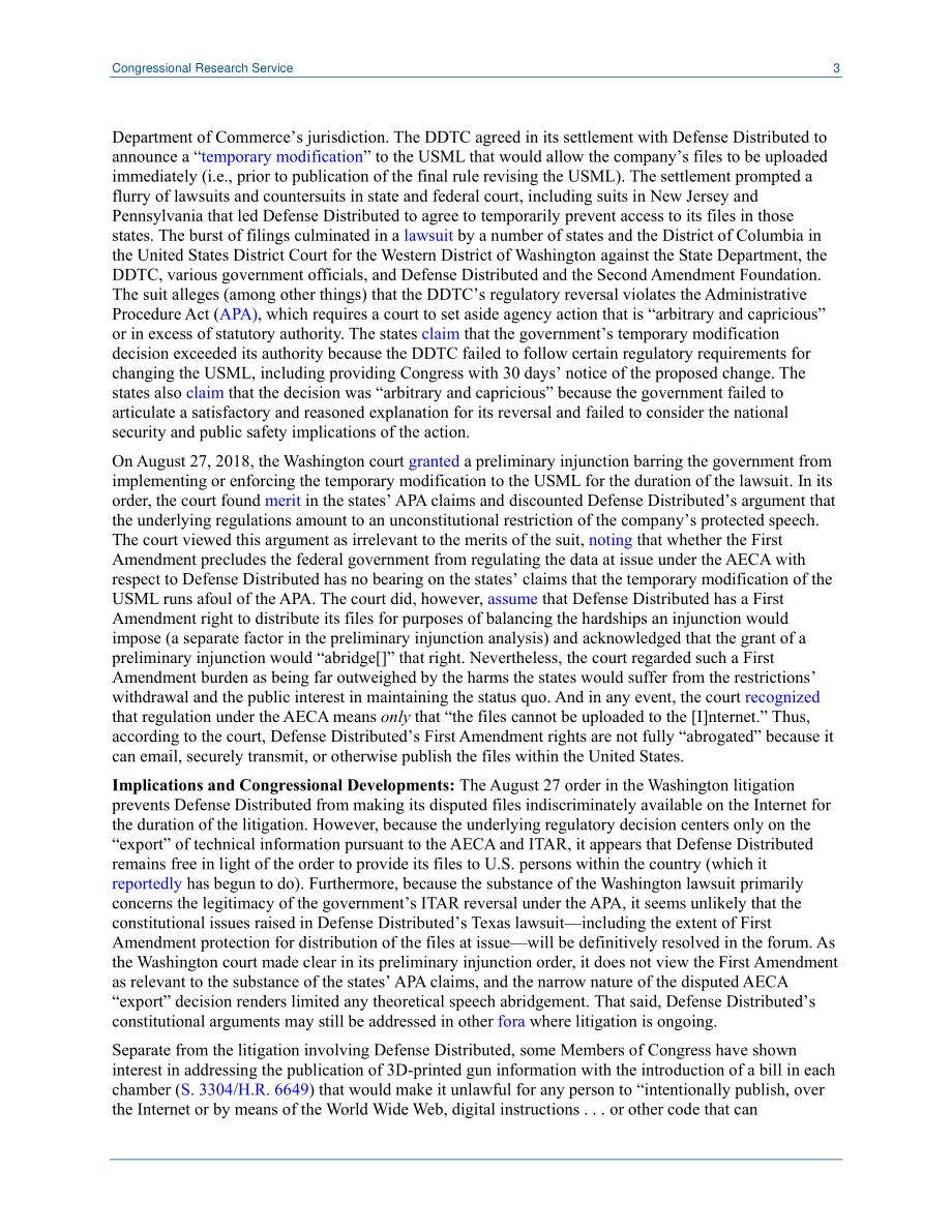 [20180911]LSB10195_3D打印枪：近期法律发展概述.pdf_第3页