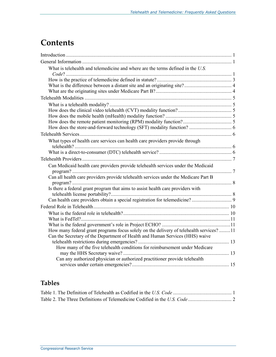 [20200312]R46239_远程医疗和远程医疗：常见问题解答.pdf_第2页