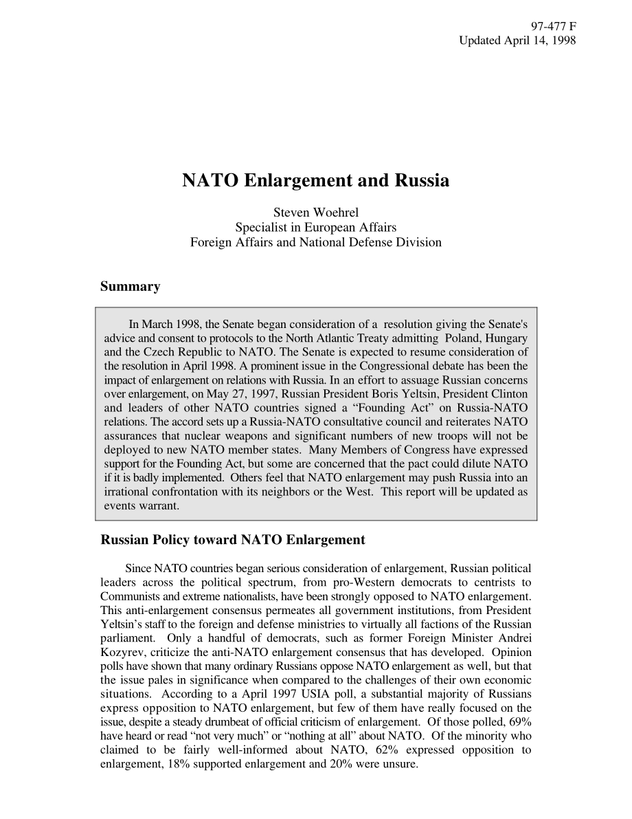 [19980414]97-477F_北约扩大与俄罗斯.pdf_第1页