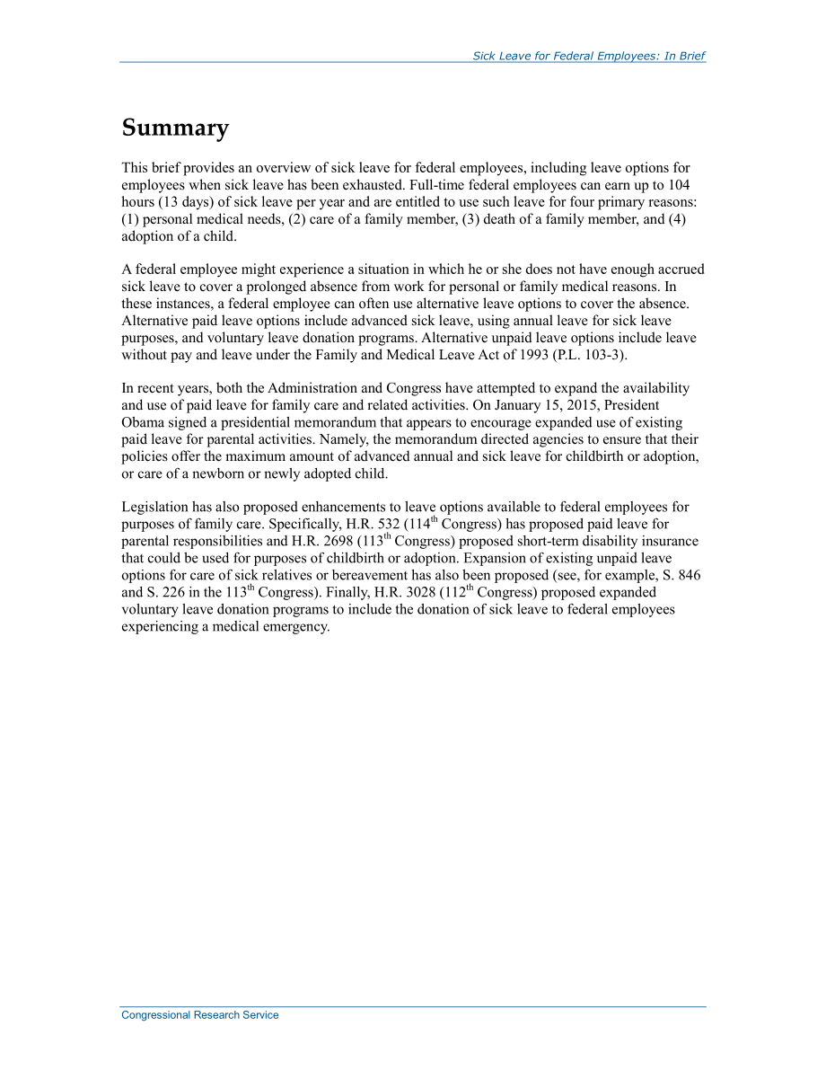 [20150420]R43994_联邦雇员病假：简言之.pdf_第2页