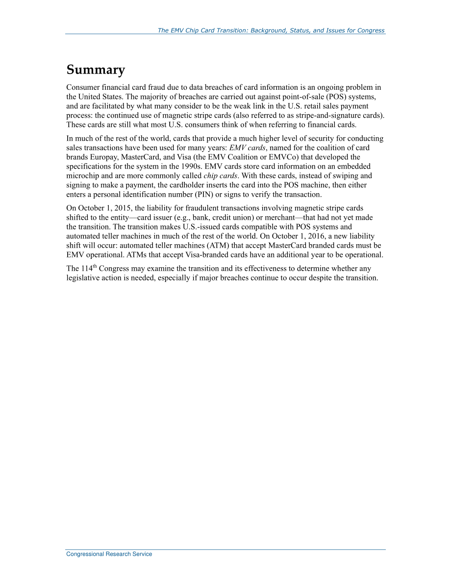 [20160603]R43925_EMV芯片卡转换：国会背景、现状和议题.pdf_第2页