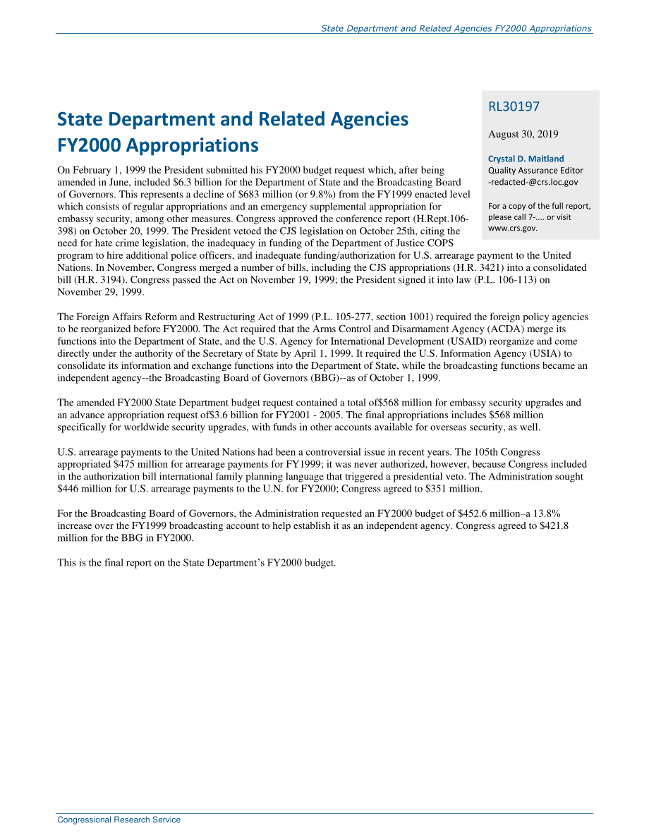 [20190830]RL30197_国务院和相关机构2000财年拨款.pdf_第3页
