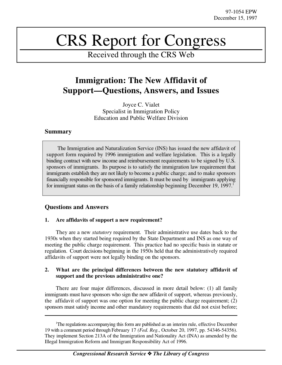 [19971215]97-1054EPW_移民：新的支持宣誓书-问题、答案和问题.pdf_第1页