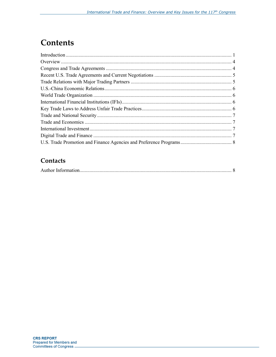 [20210203]R46669_国际贸易和金融：第117届大会概况和关键问题.pdf_第2页