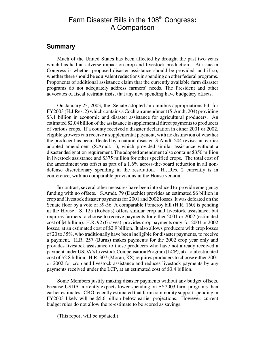 [20030124]RL31700_第108届国会农业灾害法案：比较.pdf_第2页
