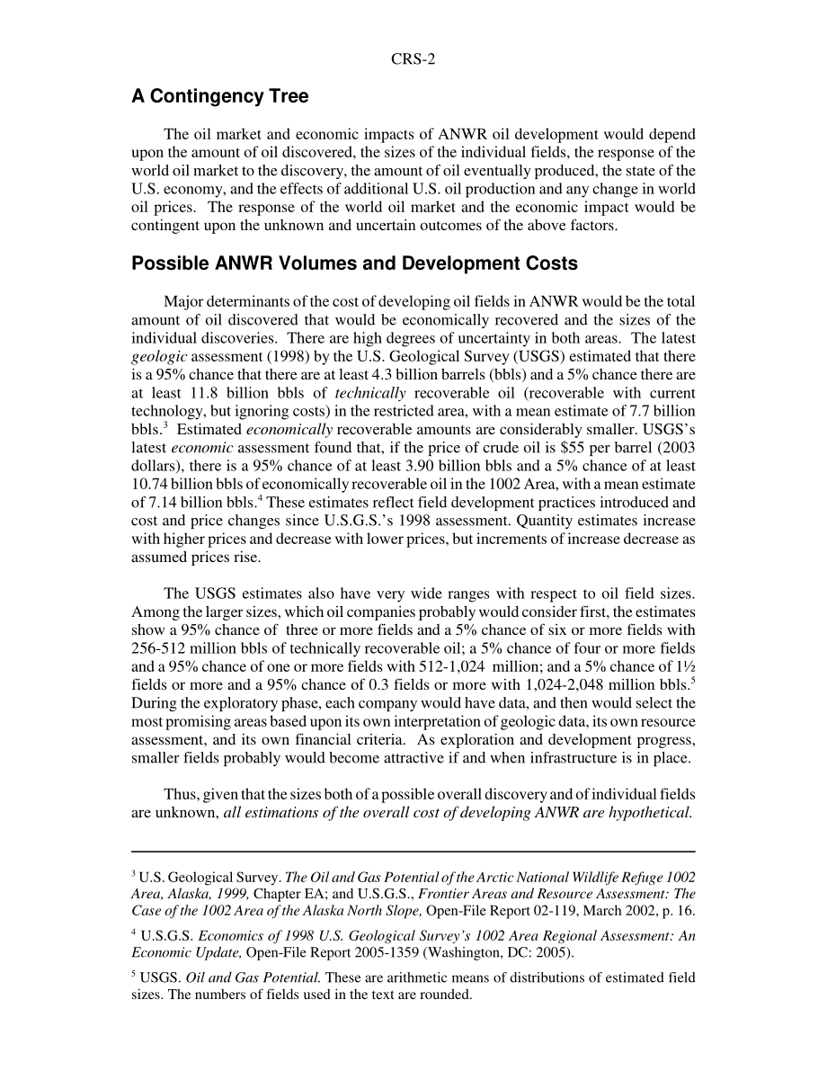 [20060124]RS21030_ANWR开发：经济影响.pdf_第2页