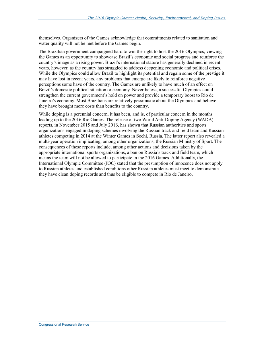 [20160808]R44575_2016年奥运会：健康、安全、环境和兴奋剂问题.pdf_第3页