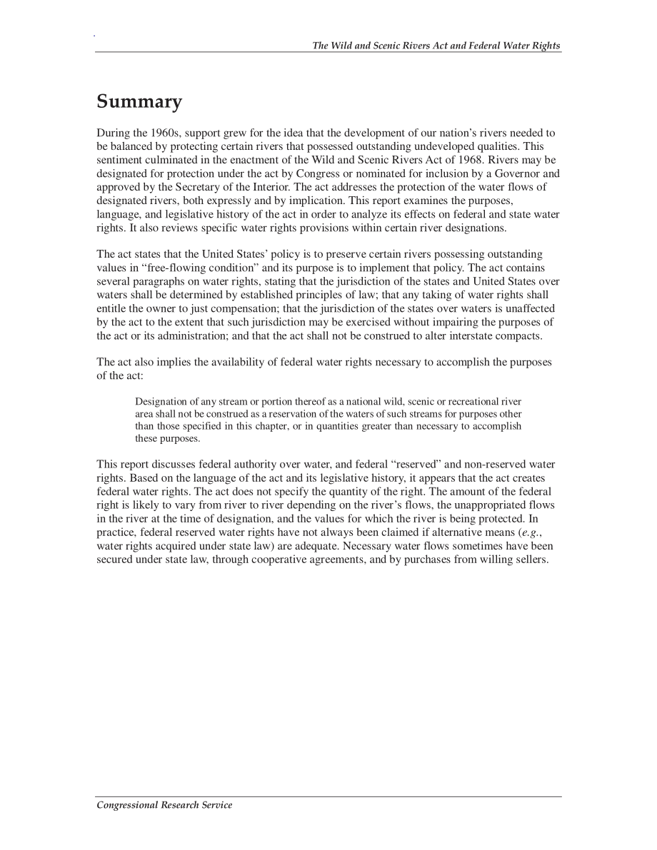 [20090401]RL30809_《野生和风景河流法案》和联邦水权.pdf_第2页