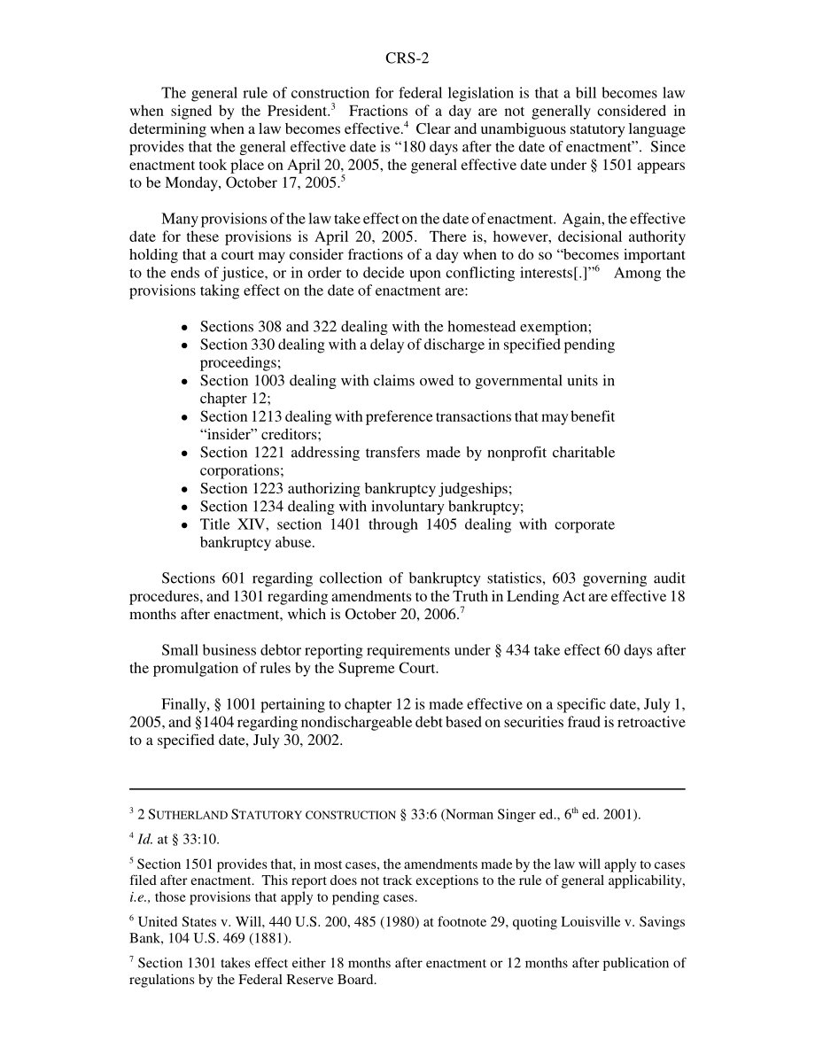 [20050503]RS22135_《防止破产滥用和消费者保护法》的生效日期.pdf_第2页