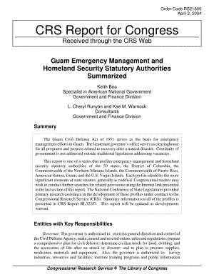 [20040402]RS21805_关岛应急管理和国土安全法定机构汇总.pdf