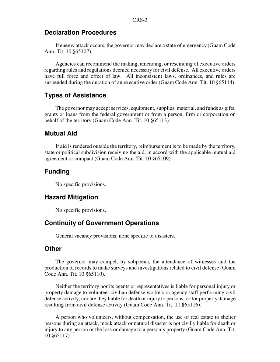 [20040402]RS21805_关岛应急管理和国土安全法定机构汇总.pdf_第3页