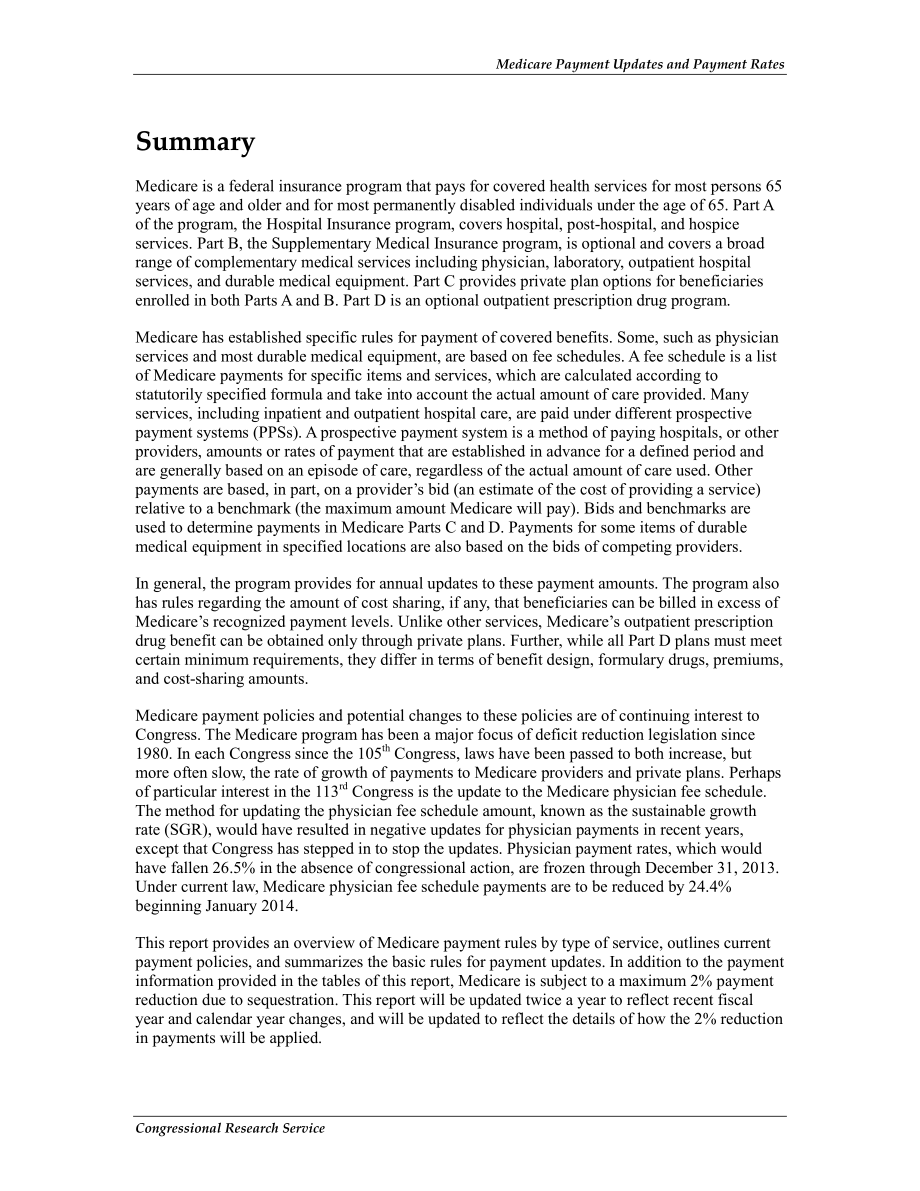 [20130424]RL30526_医疗保险支付更新和支付率.pdf_第2页