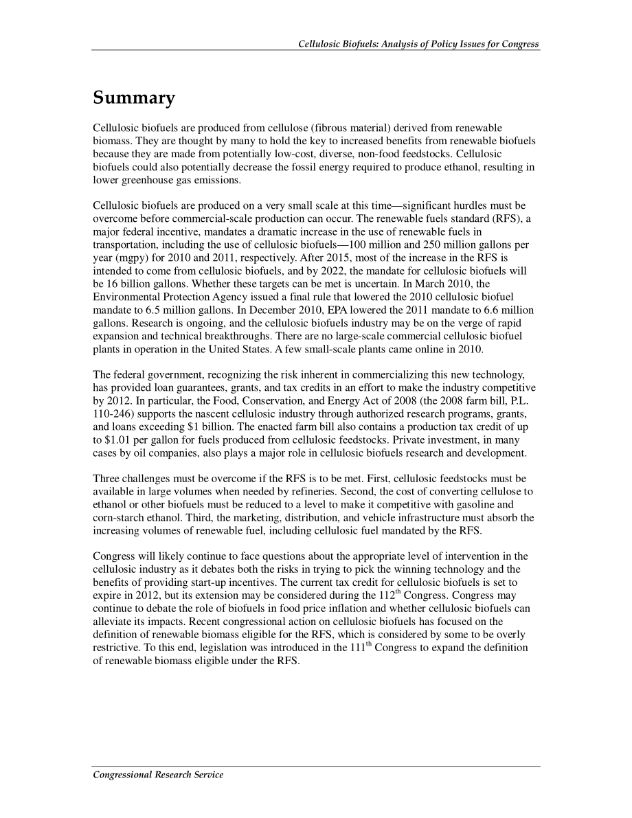 [20110113]RL34738_纤维素生物燃料：国会政策问题分析.pdf_第2页