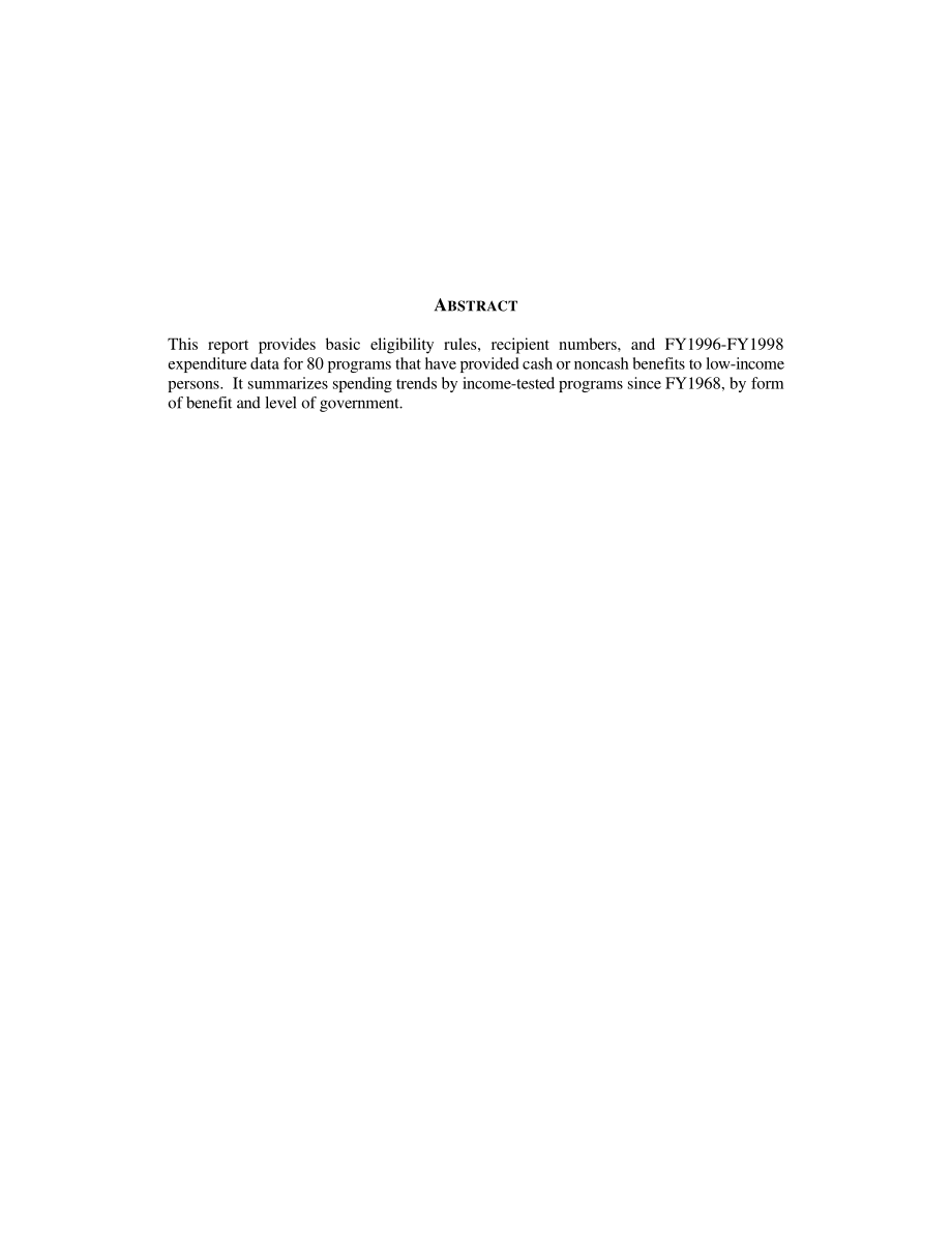 [19991215]RL30401_收入有限者的现金和非现金福利：资格规则、接收人和支出数据1996-1998财年.pdf_第2页