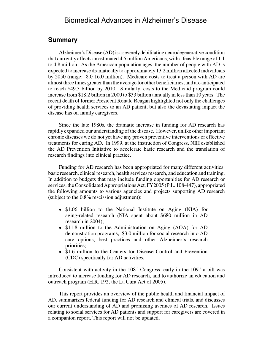 [20050629]RL32970_阿尔茨海默病的生物医学进展.pdf_第2页