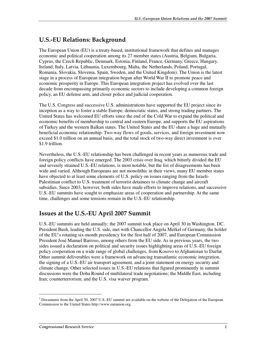 [20070514]RS22645_美欧关系与2007年峰会.pdf_第3页