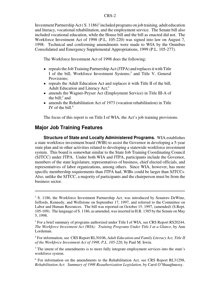[20030314]97-536_《劳动力投资法》（WIA）规定的职业培训：概述.pdf_第2页
