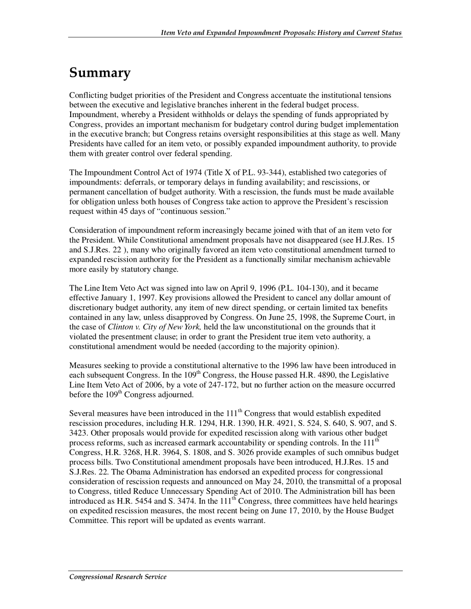 [20100618]RL33635_项目否决和扩大蓄水方案：历史和当前状态.pdf_第2页