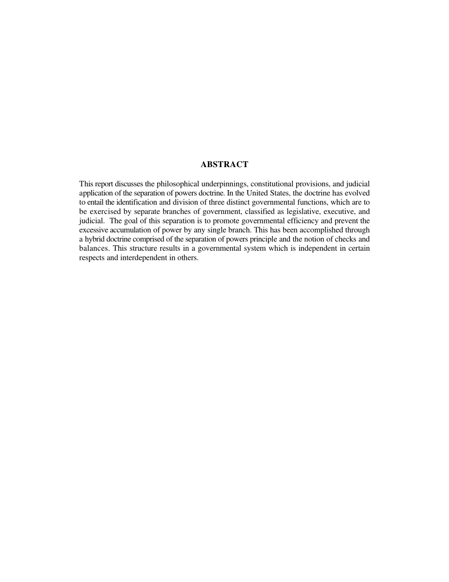 [19990623]RL30249_三权分立原则：概述其原理和应用.pdf_第2页