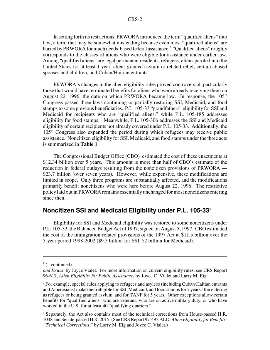 [19981106]97-400_第105届国会立法中与移民相关的福利规定.pdf_第2页