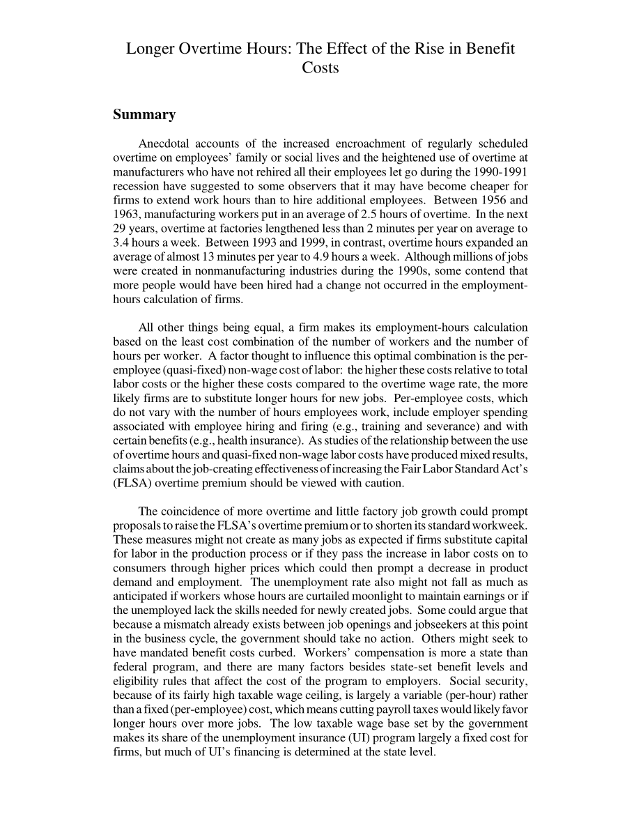 [20000906]97-884_更长的加班时间：福利成本上升的影响.pdf_第2页