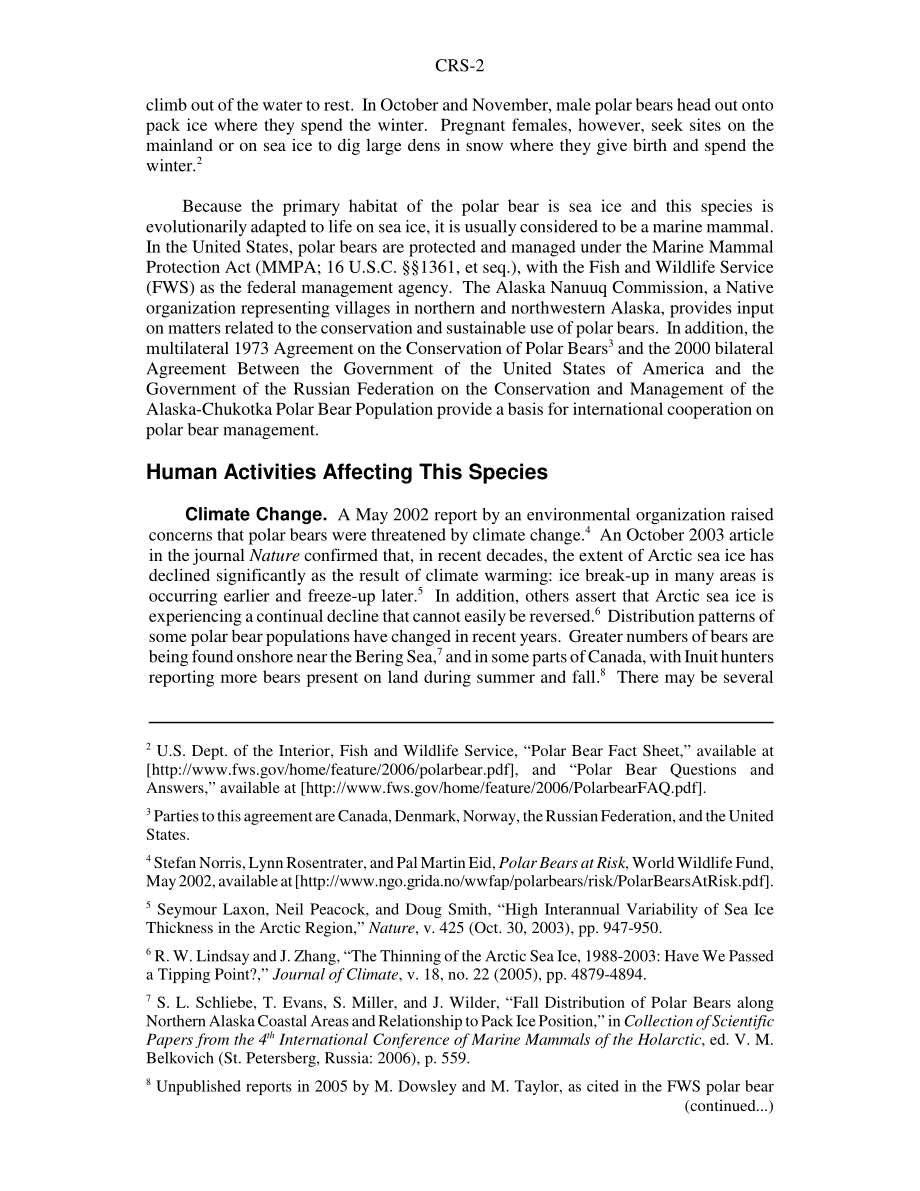 [20070125]RS22582_北极熊：根据《濒危物种法》列入名单.pdf_第2页