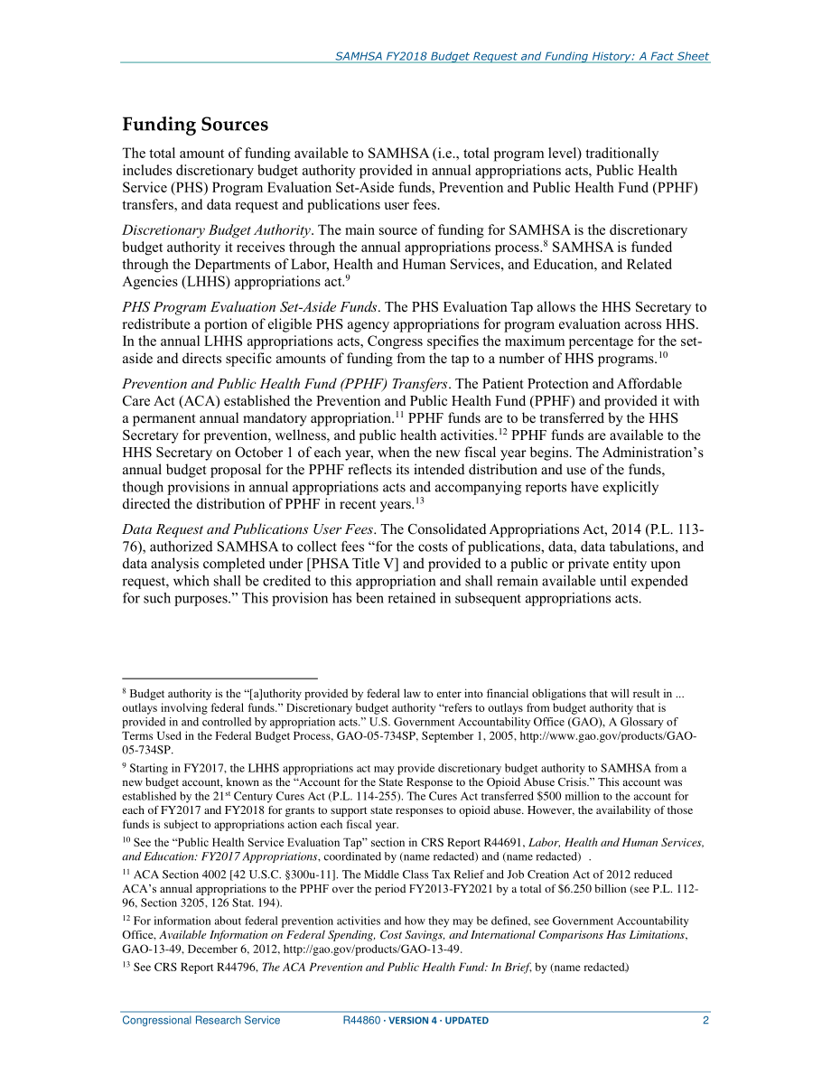 [20170602]R44860_SAMHSA 2018财年预算申请和资金历史记录：情况说明书.pdf_第3页