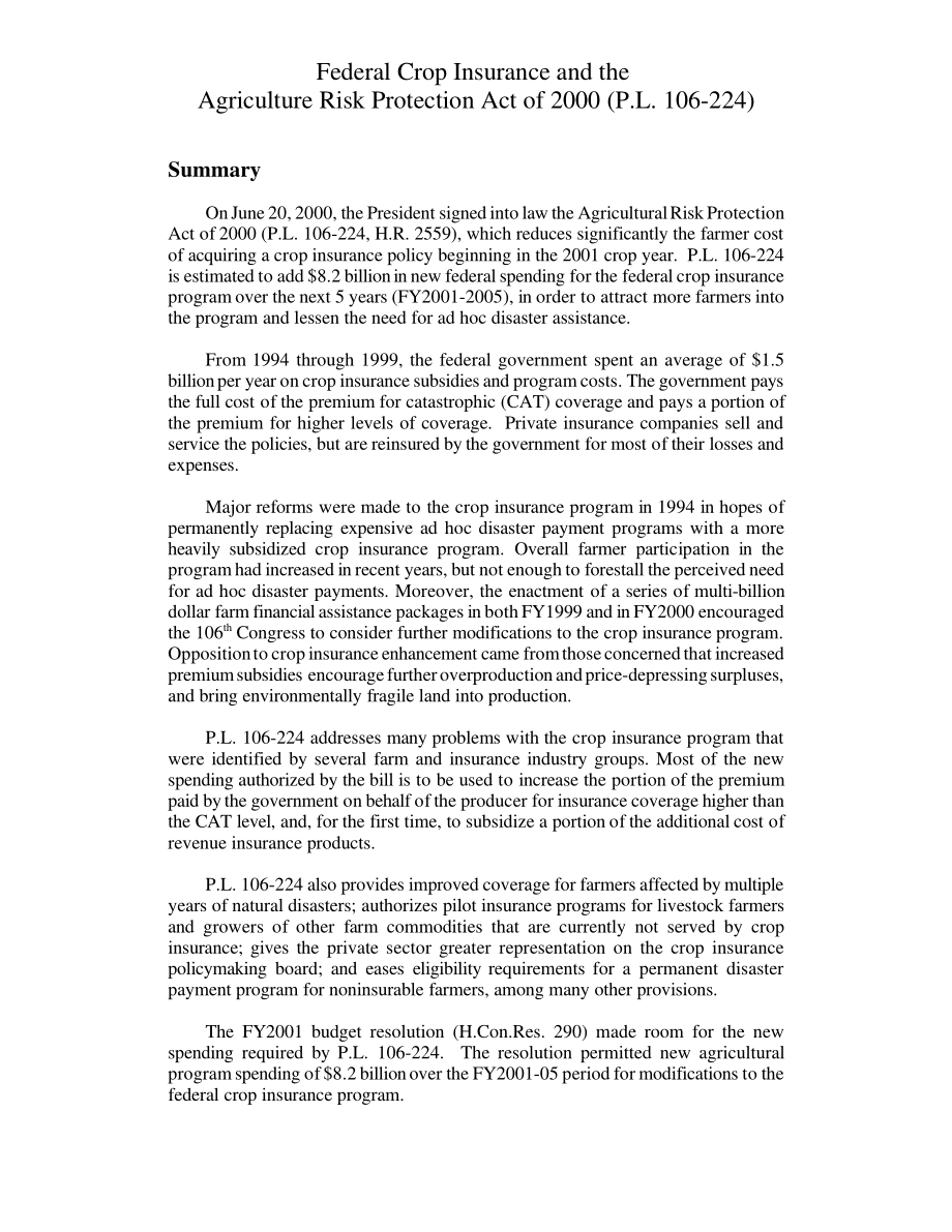 [20001113]RL30739_2000年《联邦作物保险和农业风险保护法》（P.L106-224).pdf_第2页