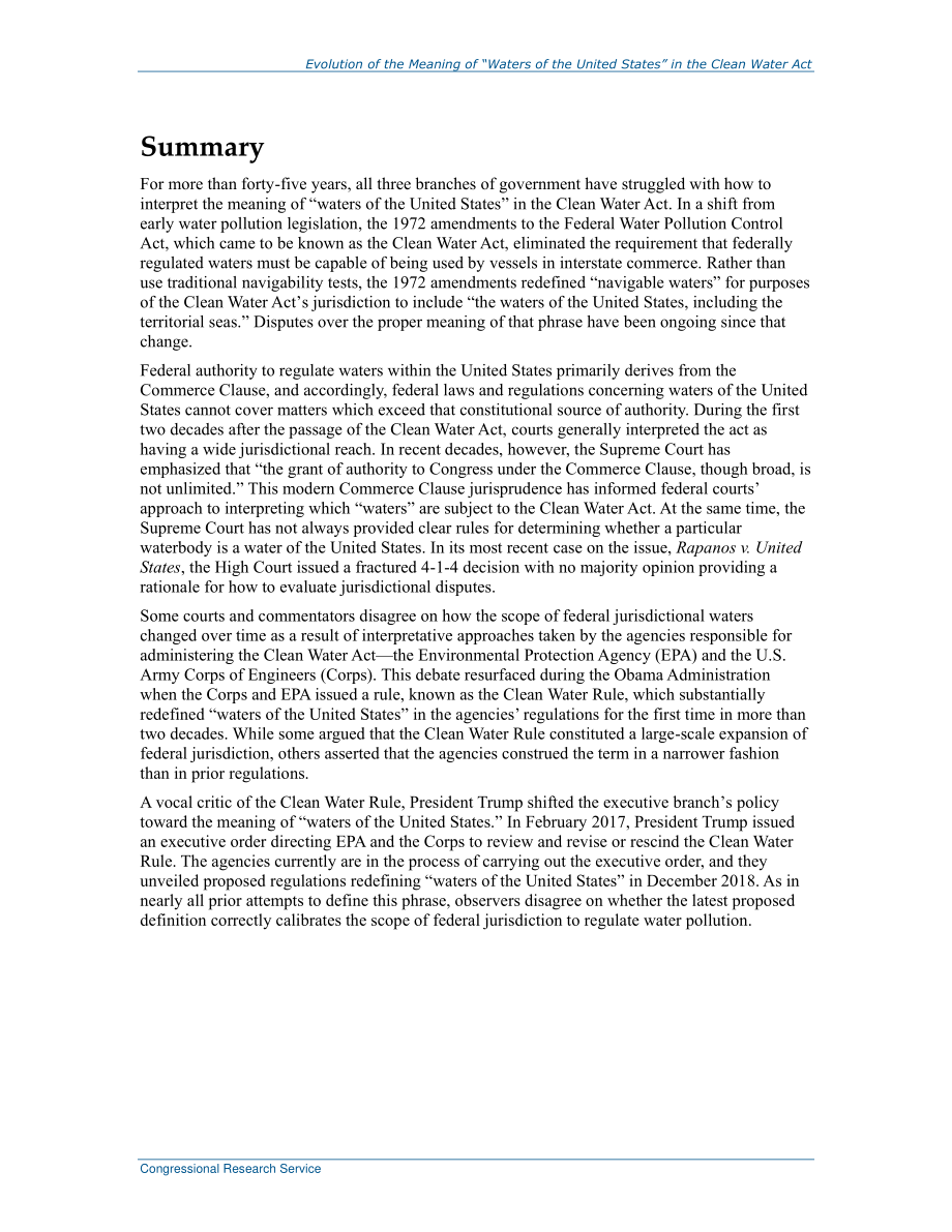 [20190305]R44585_《清洁水法》中“美国水域”含义的演变.pdf_第2页