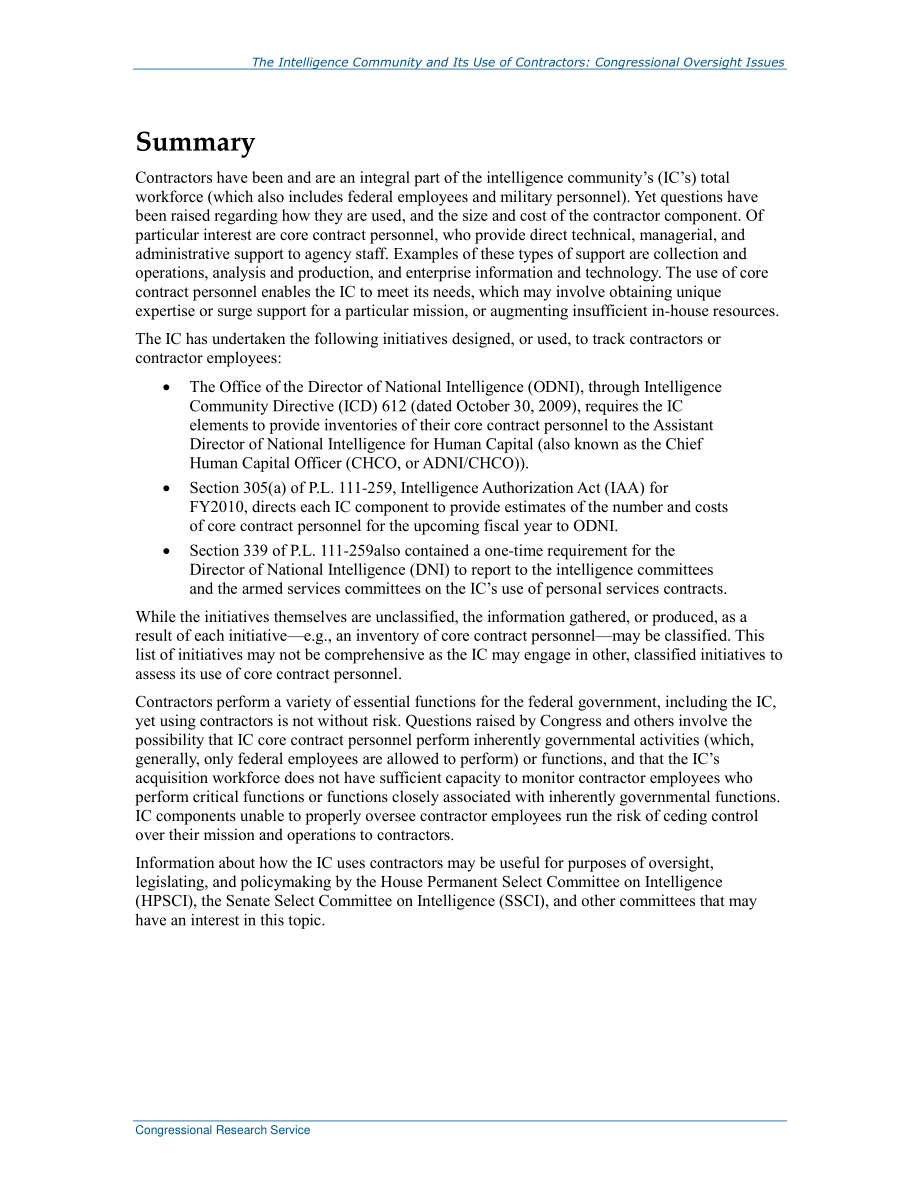 [20150818]R44157_情报界及其对承包商的使用：国会监督问题.pdf_第2页
