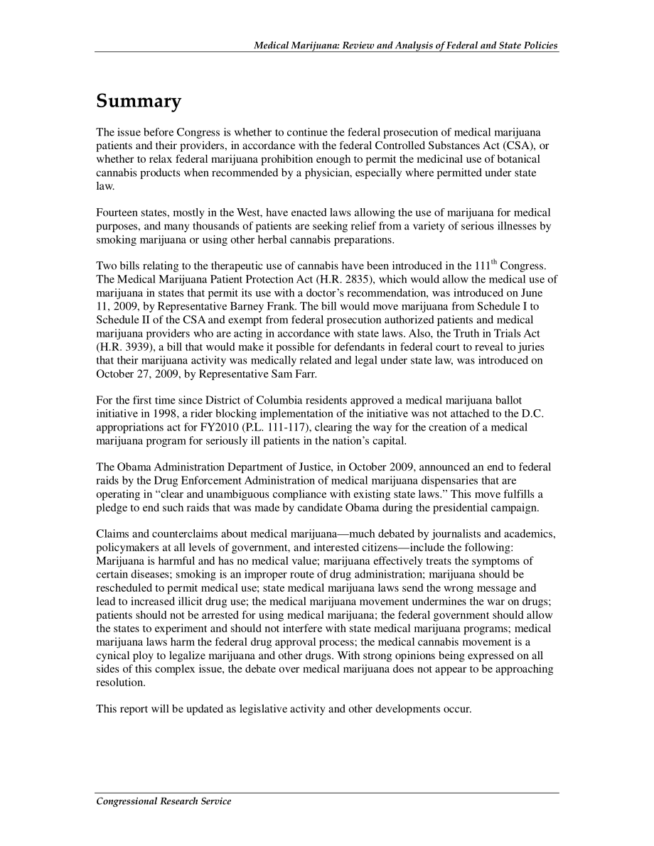 [20100402]RL33211_医用大麻：审查和分析联邦和州政策.pdf_第2页