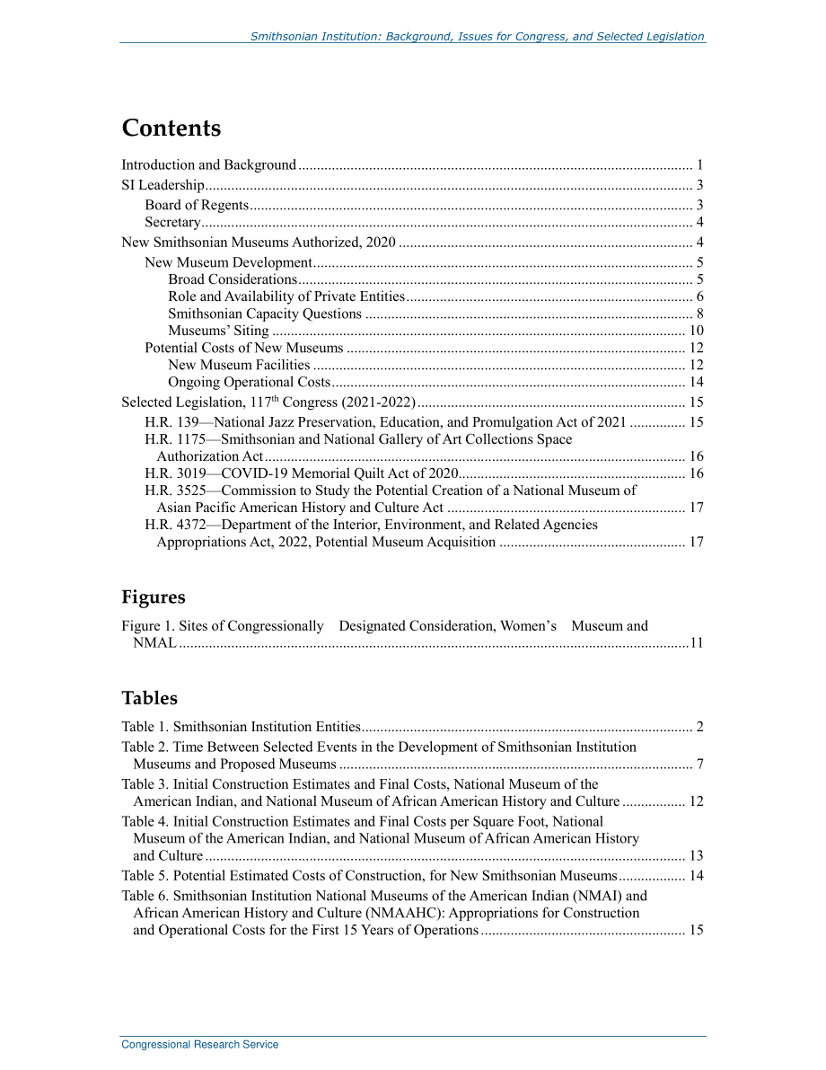 [20211104]R44370_史密森学会：背景、国会议题和选定立法.pdf_第3页