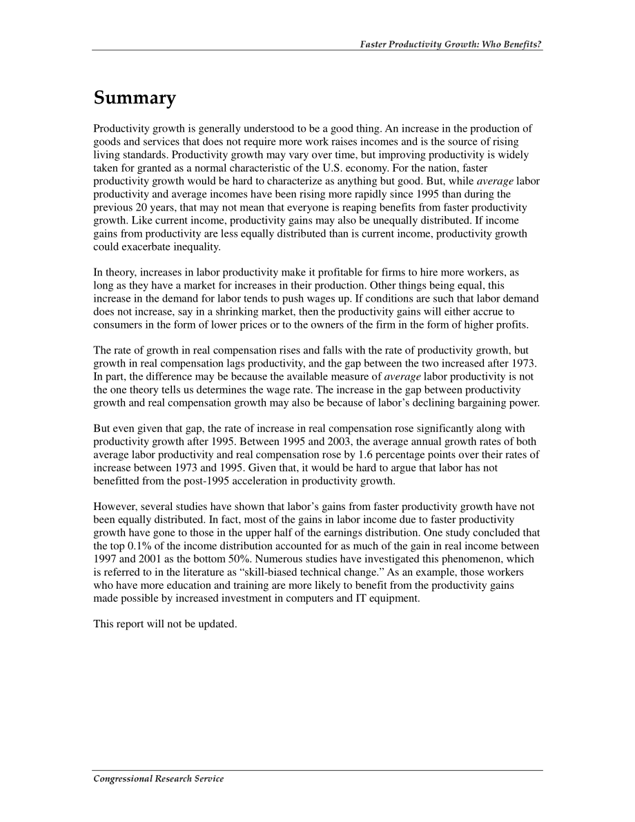 [20060810]RL33606_更快的生产力增长：谁受益？.pdf_第2页