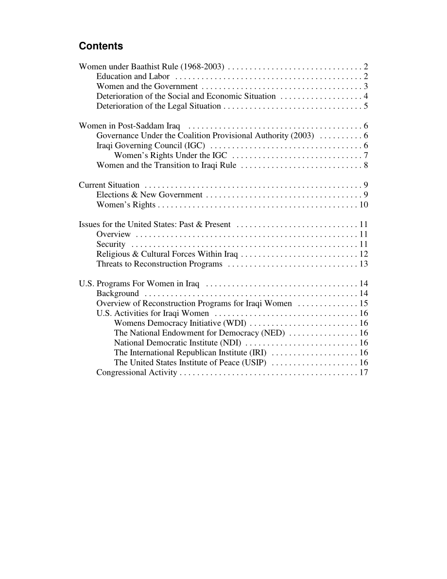 [20060313]RL32376_伊拉克妇女：美国政策的背景和问题.pdf_第3页