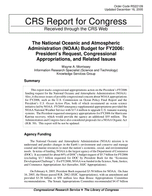 [20051216]RS22109_国家海洋和大气管理局（NOAA）2006财年预算：总统的要求、国会拨款和相关问题.pdf
