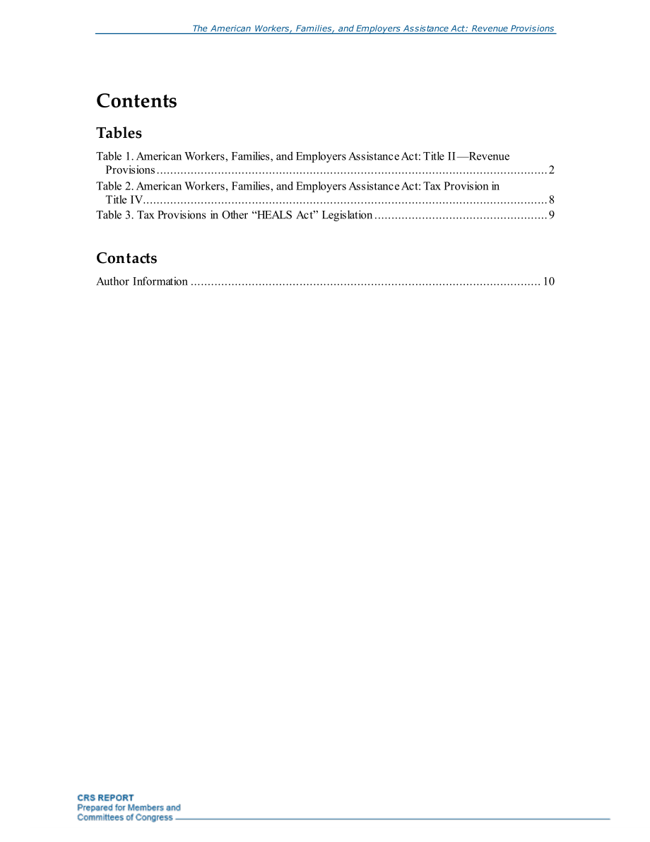 [20200729]R46470_《美国工人、家庭和雇主援助法》（第4318条）：第二篇税收规定和其他《医疗法案》税收规定.pdf_第2页