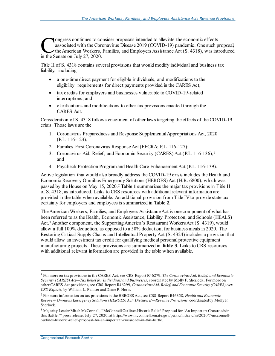 [20200729]R46470_《美国工人、家庭和雇主援助法》（第4318条）：第二篇税收规定和其他《医疗法案》税收规定.pdf_第3页
