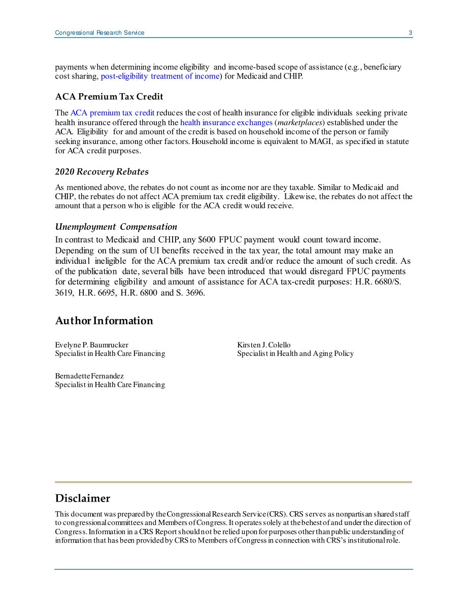 [20200702]IN11448_《关爱法案》收入支持和失业补偿：对Medicaid、CHIP和ACA保费税收抵免资格的影响.pdf_第3页