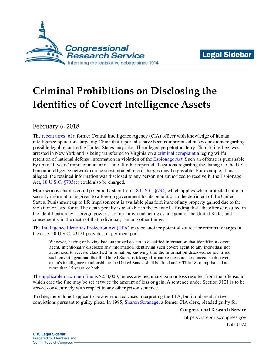 [20180206]LSB10072_禁止披露秘密情报资产身份的刑事禁令.pdf_第1页