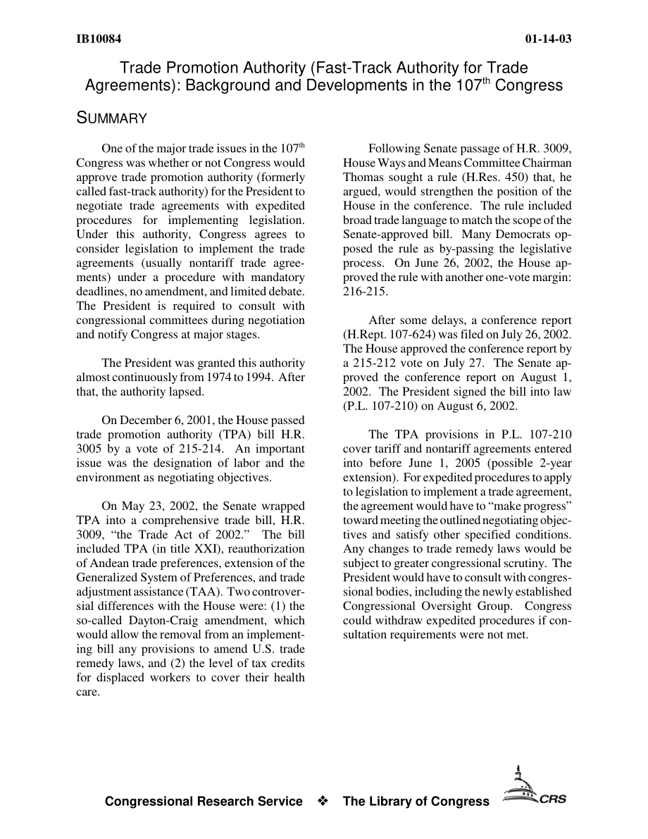 [20030114]IB10084_贸易促进局（贸易协定快速通道局）：第107届大会的背景和发展.pdf_第3页