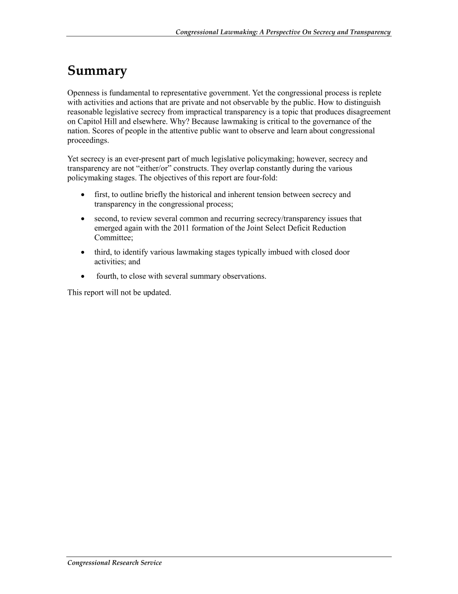 [20111130]R42108_国会立法：保密与透明度透视.pdf_第2页
