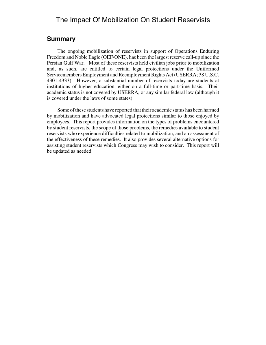 [20021008]RL31601_动员对预备役学生的影响.pdf_第2页