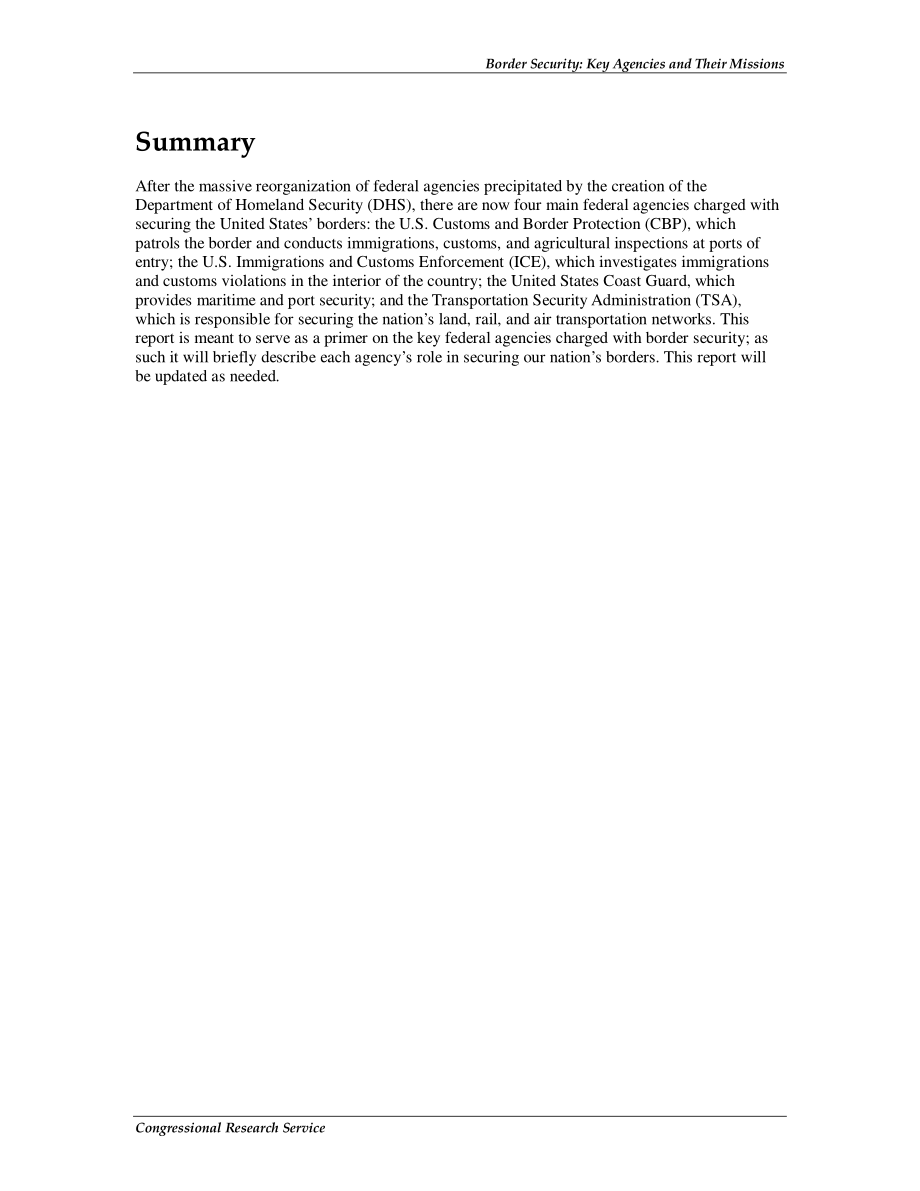 [20100126]RS21899_边境安全：主要机构及其使命.pdf_第2页